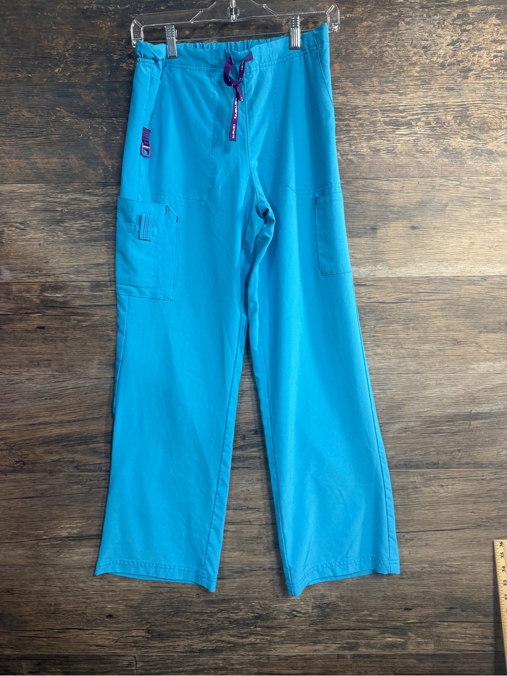 Carhartt Bright Turquoise Blue Women's Cargo Scrub Pants